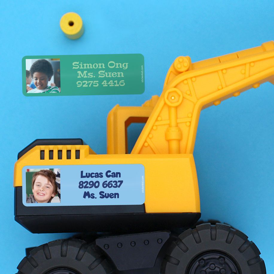 24 Custom Photo Labels with your Kid picture Personalized Photo