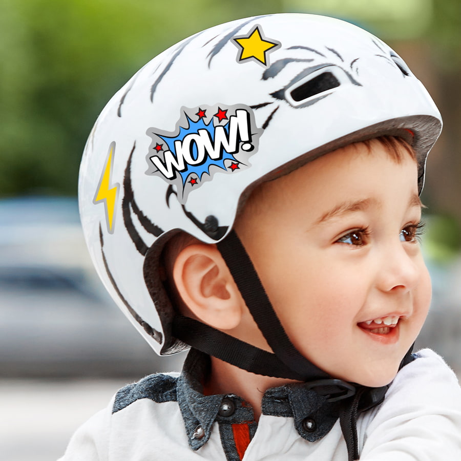 37 Reflecting labels Superhero Pack