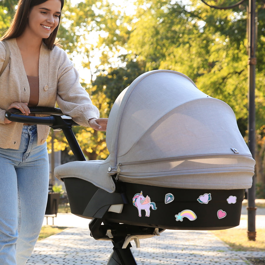 63 Reflecting labels unicorn Pack